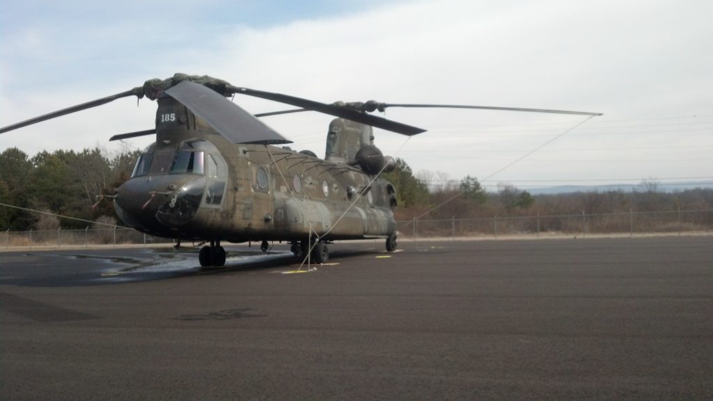 CH-47D Chinook Helicopter landed 