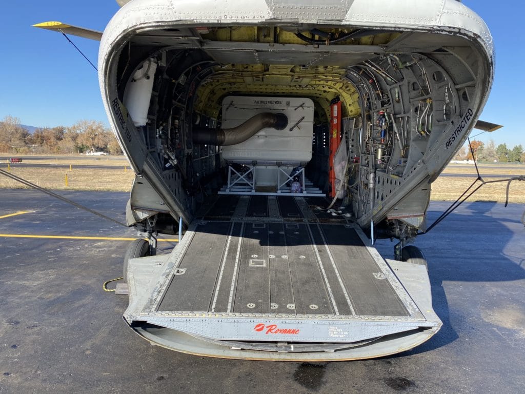 Cargo Space of CH-47 Chinook Helicopter 